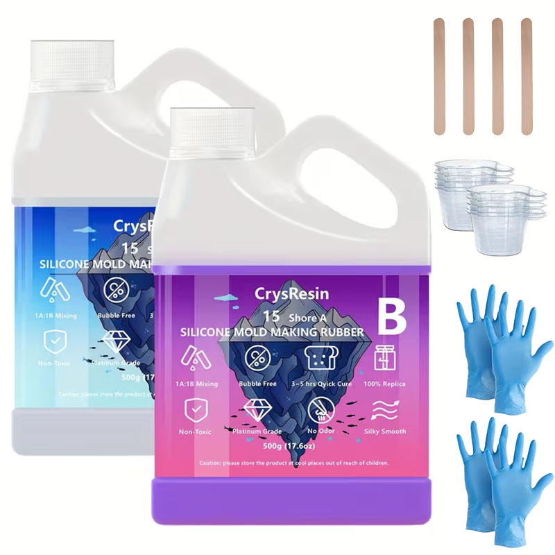 Soap Making Silicone Molds - 500ml 2 Bottles Liquid Silicone for