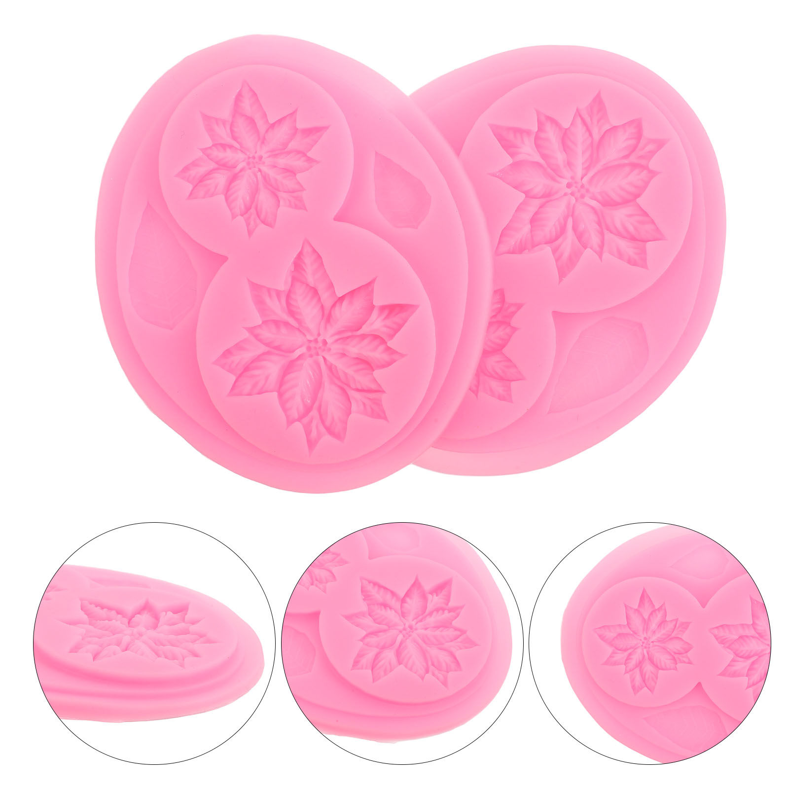 Soap Making Silicone Molds - 2Pcs Floral Silicone Molds for Cake