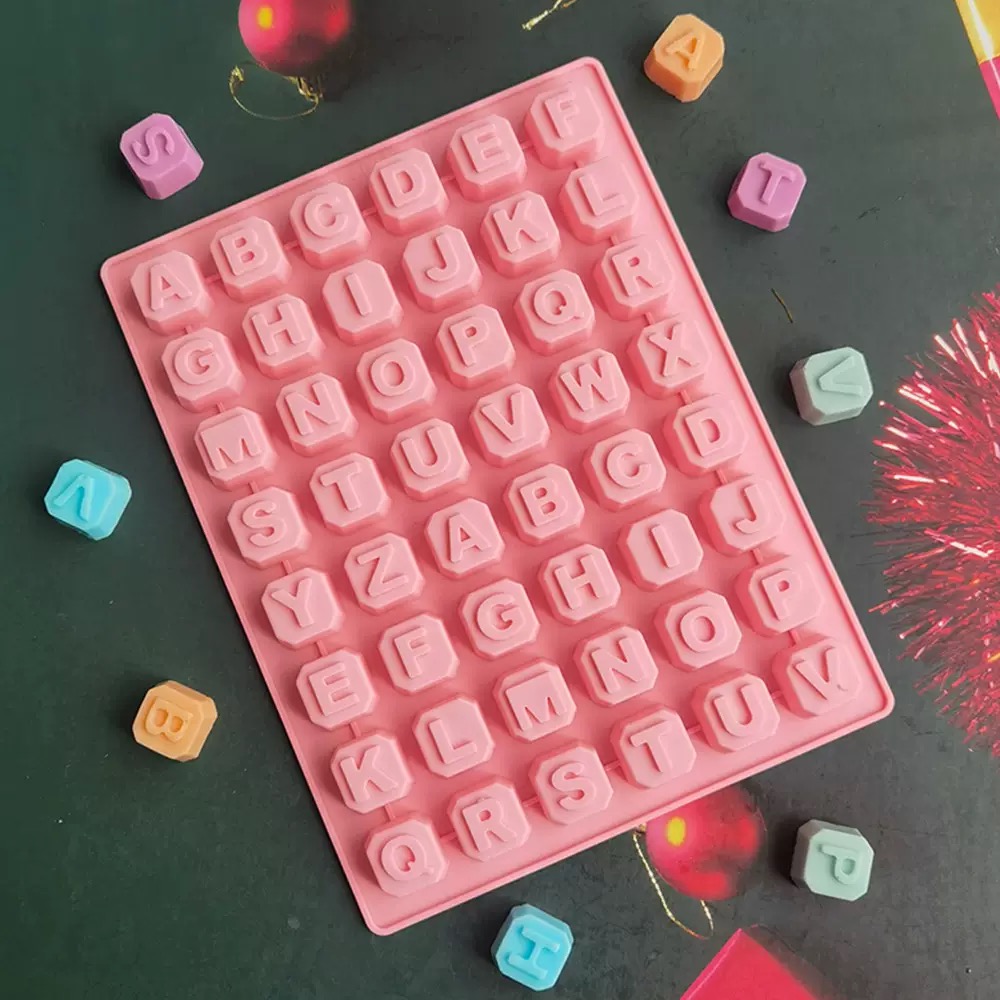 Soap Making Silicone Molds - 48 Letter Enghish Alphabet letter Silicone