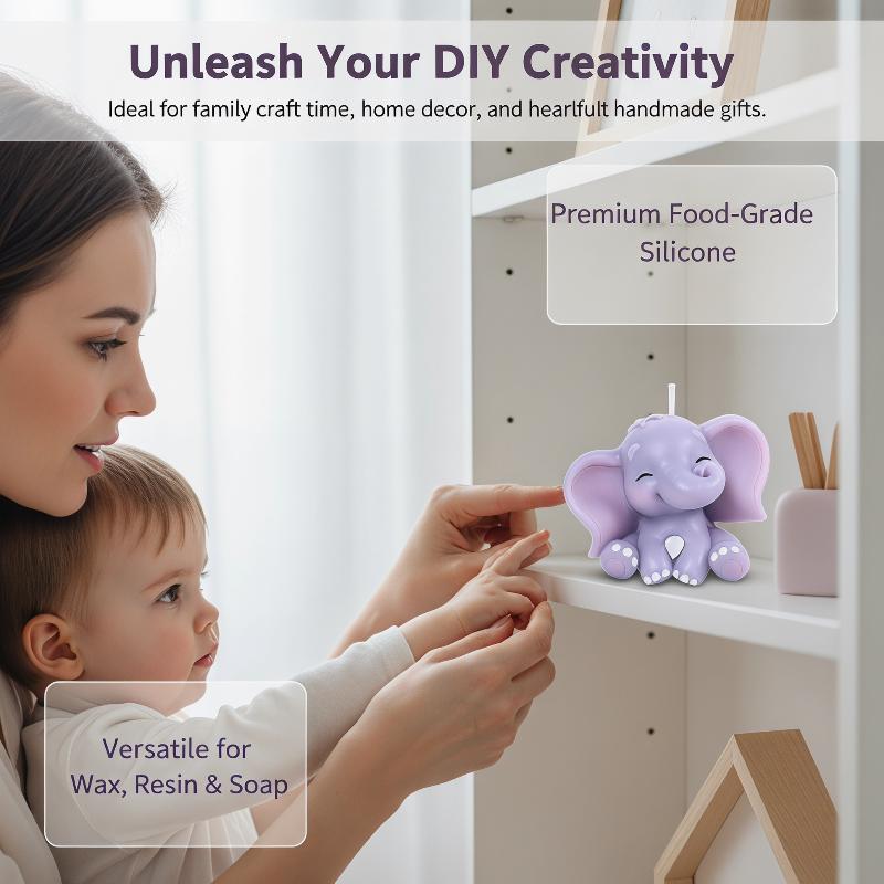 Cute 3D Elephant Silicone Cand - огляд і ціна Soap Making Silicone Molds