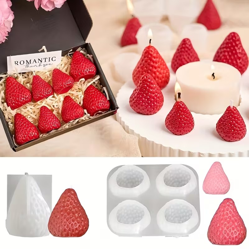 Strawberry Silicone Candle Mol - огляд і ціна Soap Making Silicone Molds