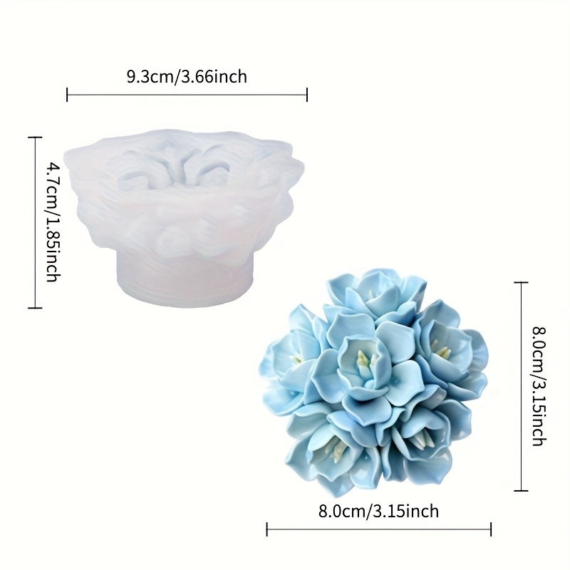 1 Hydrangea Candle Silicone Mo - огляд і ціна Soap Making Silicone Molds