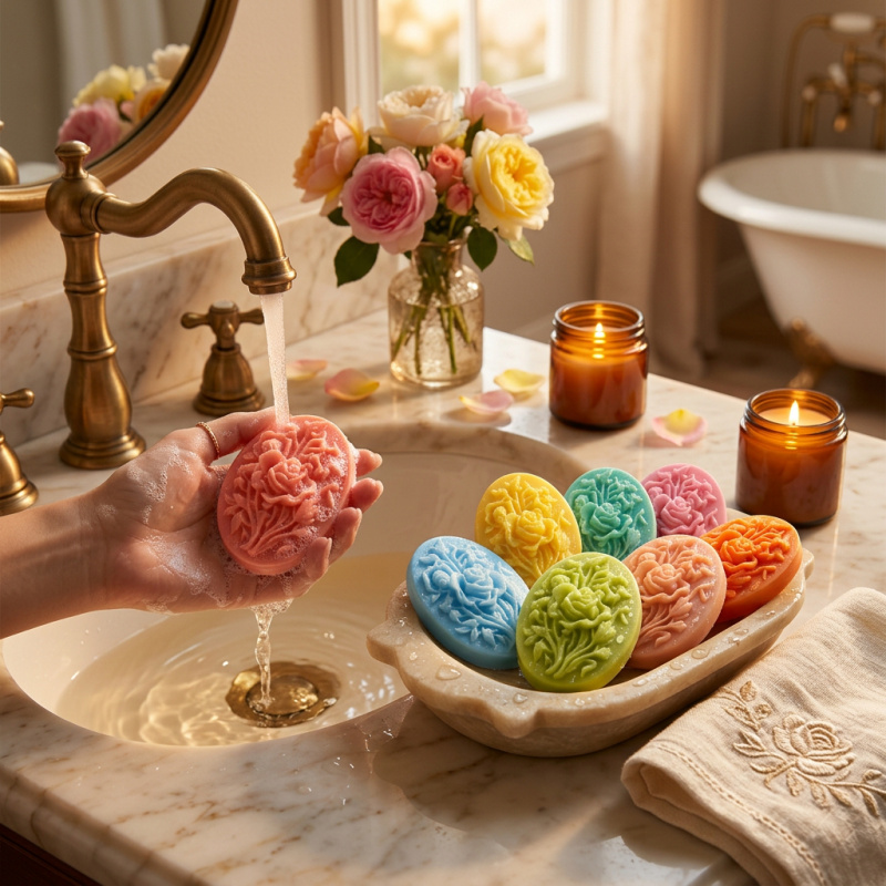 4 Silicone mold with flower sh - огляд і ціна Soap Making Silicone Molds